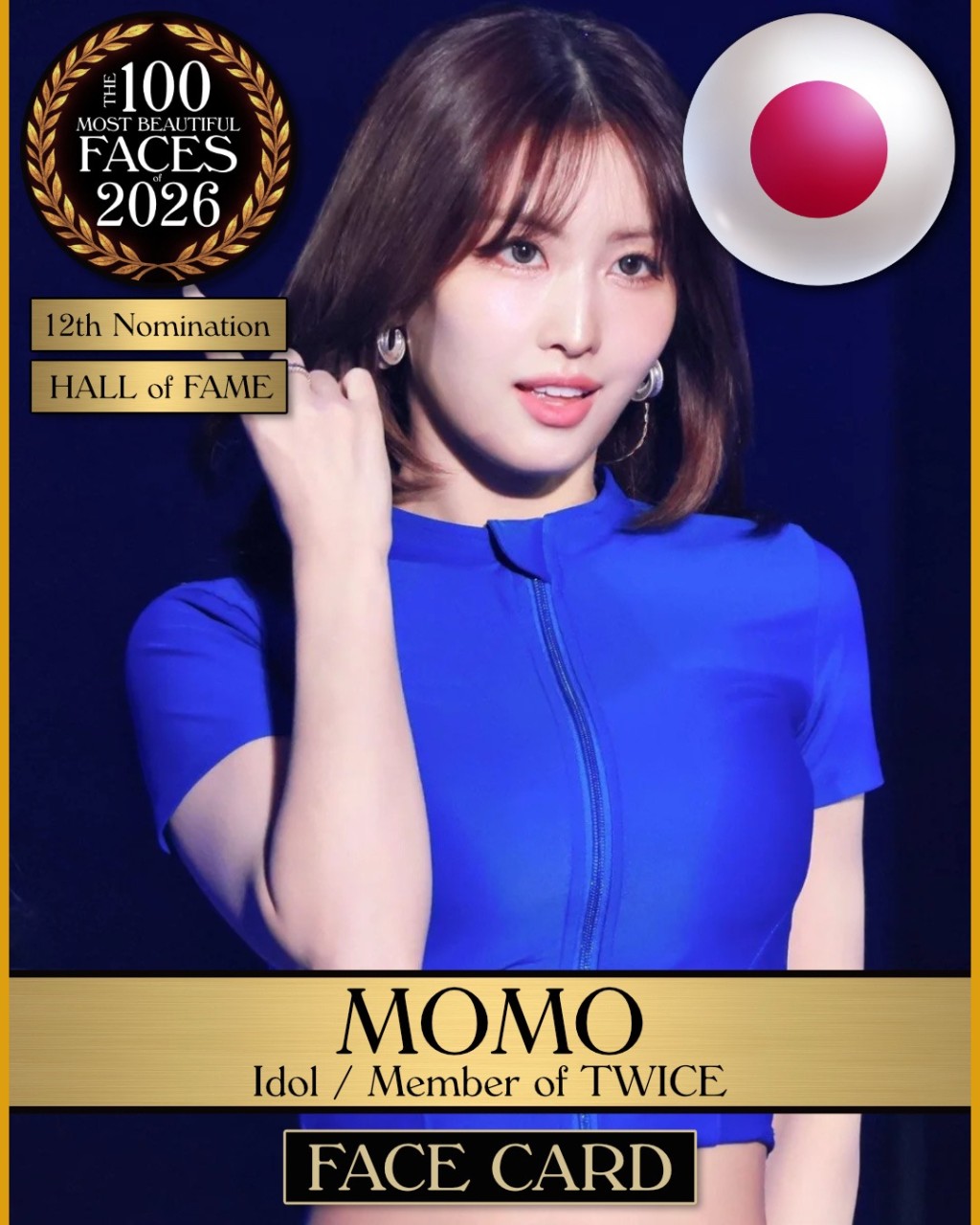 TWICE隊友MOMO同樣入圍今年名單。