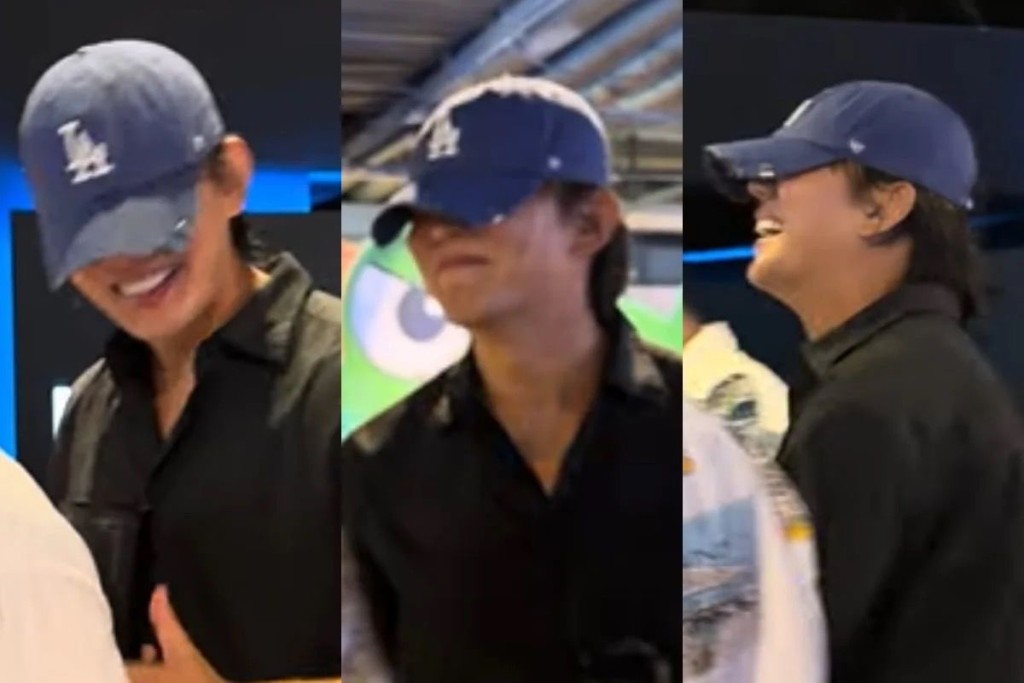他在現場全程笑容燦爛。