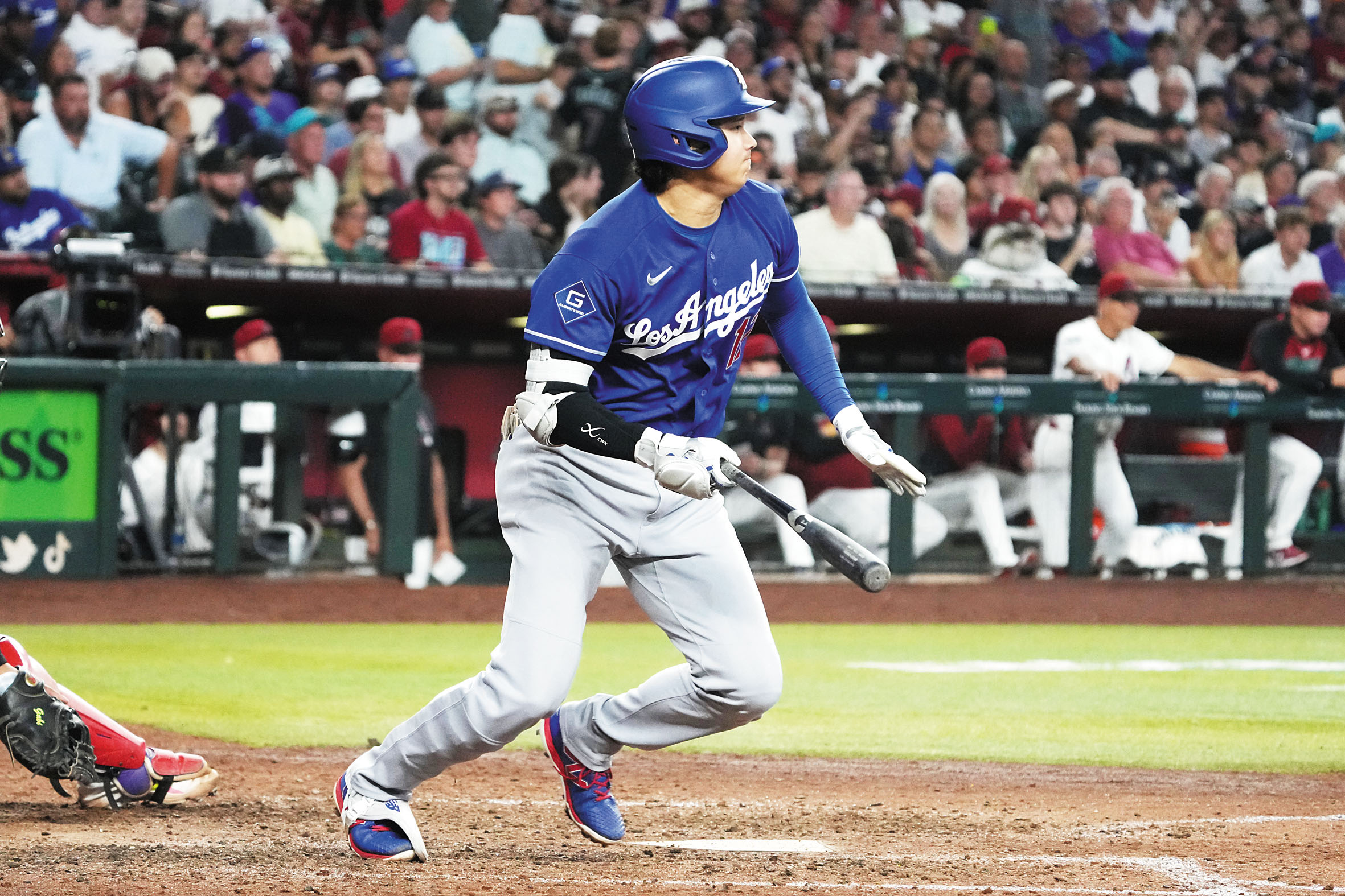 大谷翔平也拯救不了低潮期的道奇。路透社