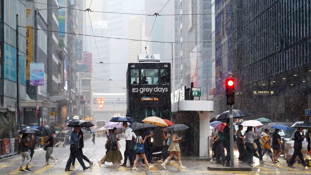 天文台預測下周連日有雨 南海低壓區發展成風機會待觀察