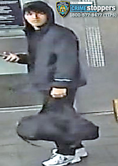 圖為涉案男嫌。 NYPD