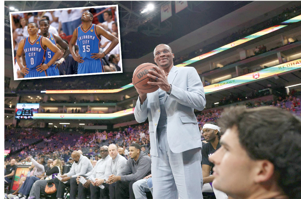 結束18年NBA職業生涯,威少體面告別賽場。2012年總決賽是他離總冠軍最近的一次(小圖)。路透社資料圖片