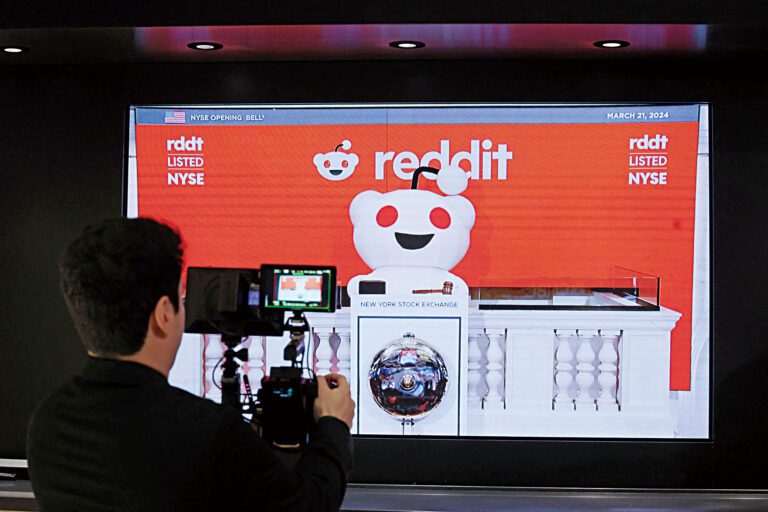 Reddit將於18日開盤前正式納入標普五百指數，這令該公司股價一度大漲。路透社資料圖片