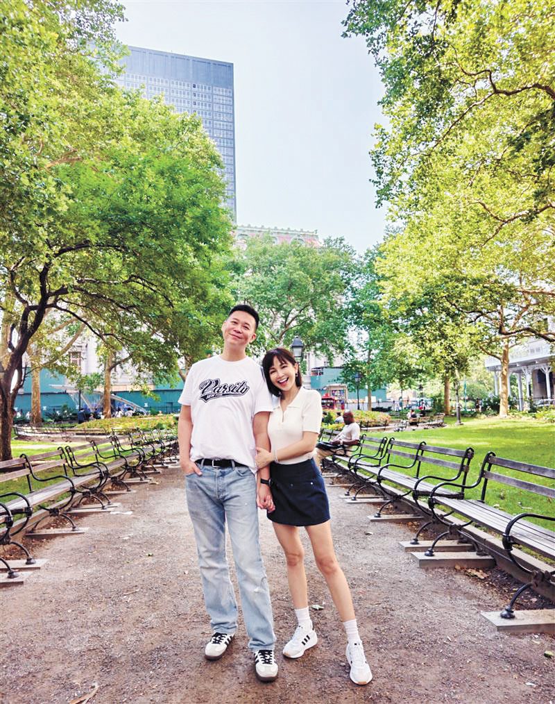 女星鍾欣怡與丈夫孫樂欣結婚多年。網上圖片