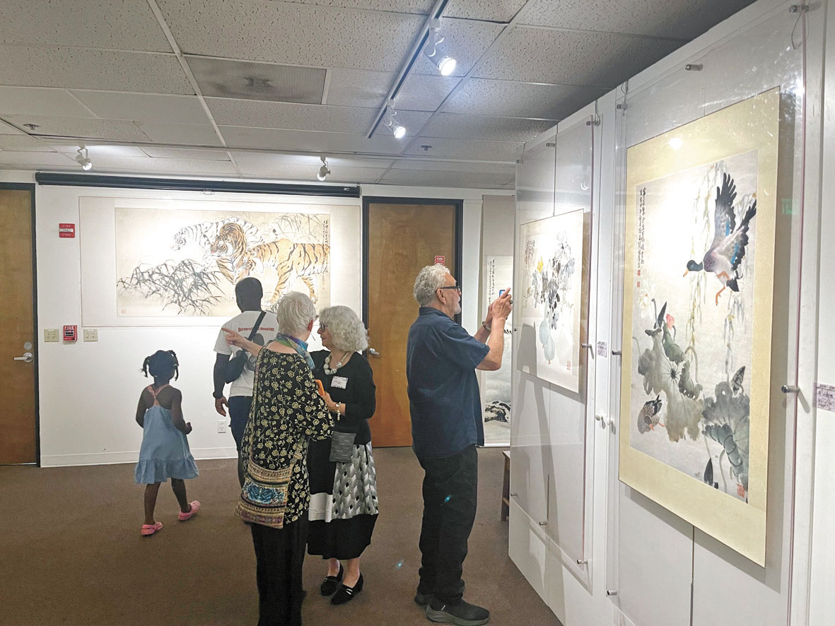 展覽現場及作品。硅谷亞洲藝術中心