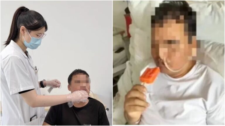 江蘇男子兩度中風致吞嚥障礙 醫生創新使用冰棒刺激成功治療