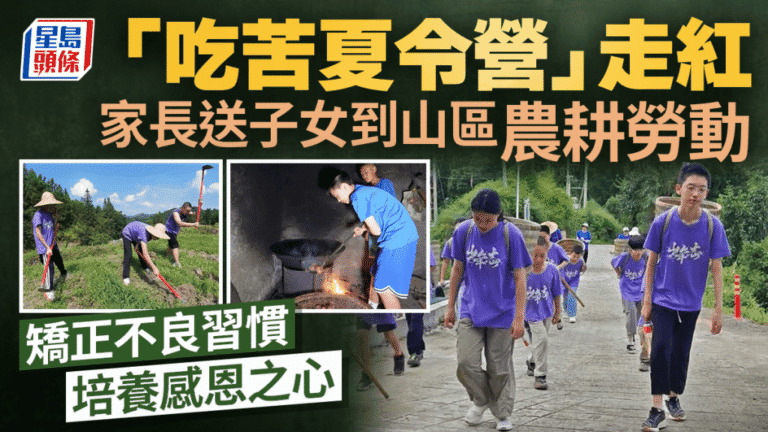 內地「吃苦夏令營」興起 家長付費讓子女體驗農村勞動生活