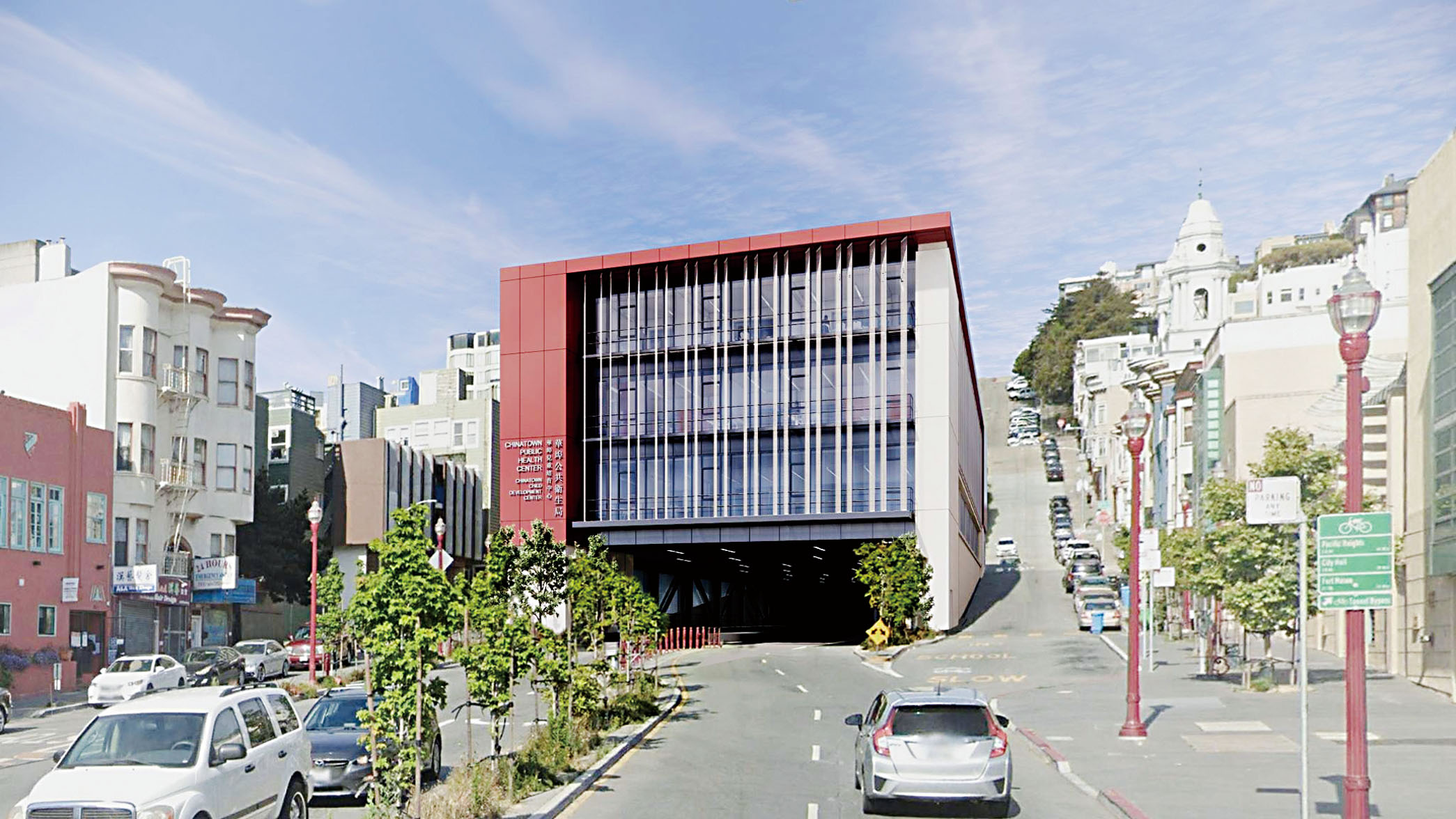 華埠公共衛生局翻新後效果圖。三藩市工務局