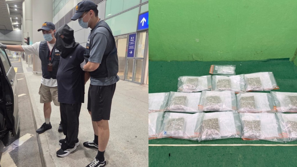 香港海關機場截查泰國抵港旅客 檢獲85萬元大麻花