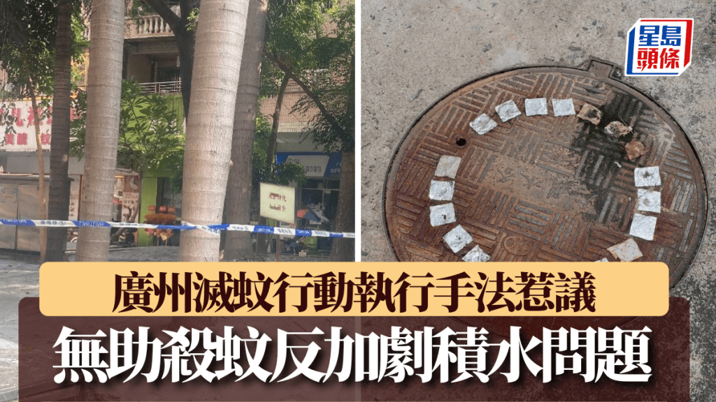 廣州滅蚊行動執行手法引關注 水泥封樹坑膠布塞渠被指加劇積水