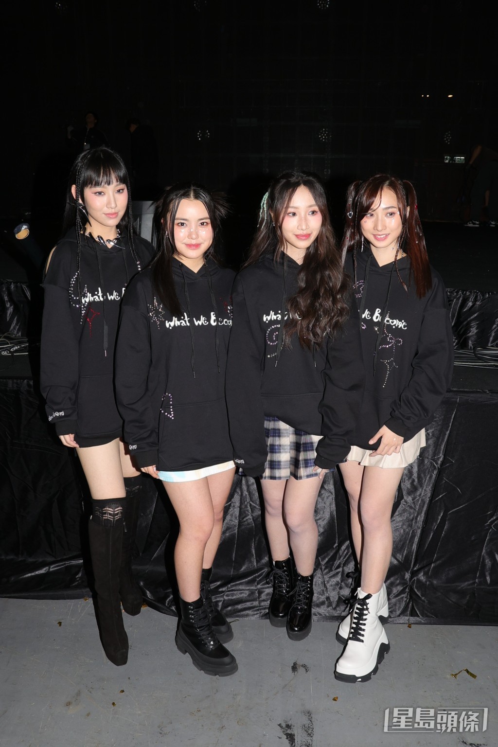 炎明熹、姚焯菲、詹天文及鍾柔美（左起）曾組成女團「After Class」。
