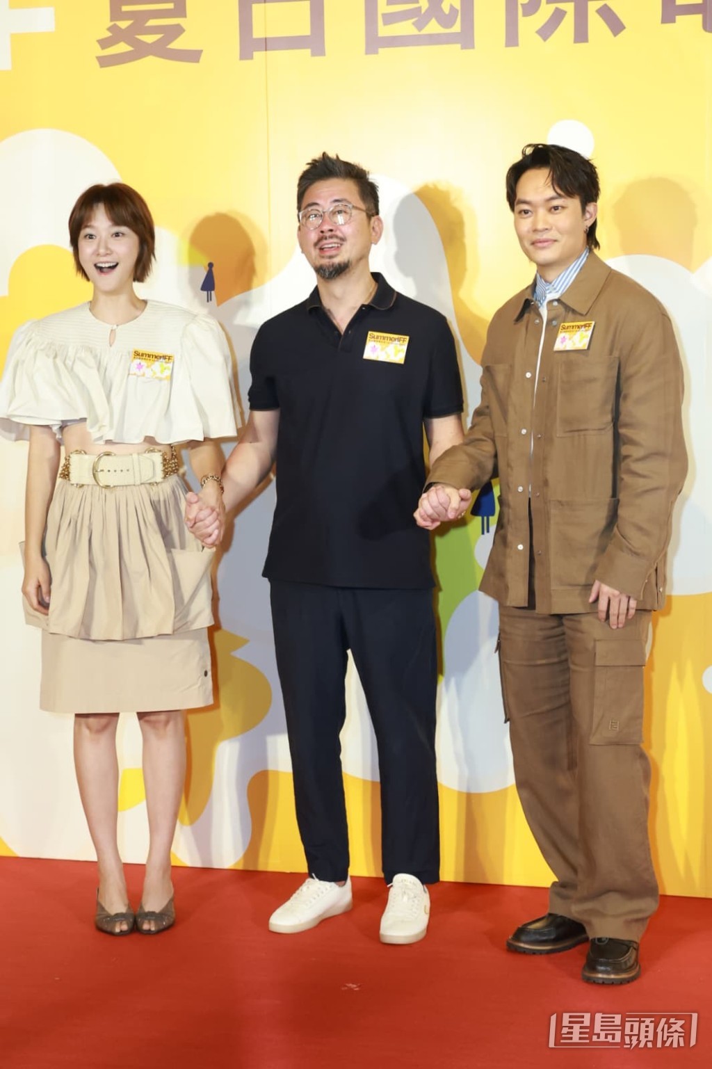 袁澧林和胡子彤現身支持南韓電影《HOPE : 逆襲希望港》香港首映。
