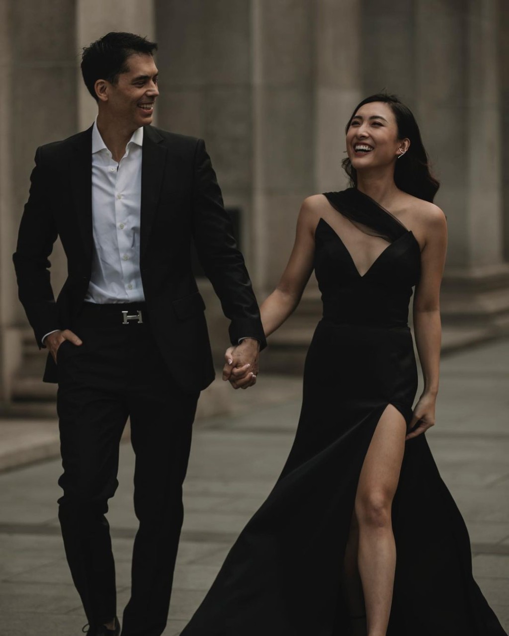 陳約臨於2022年與圈外美日混血丈夫David結婚。