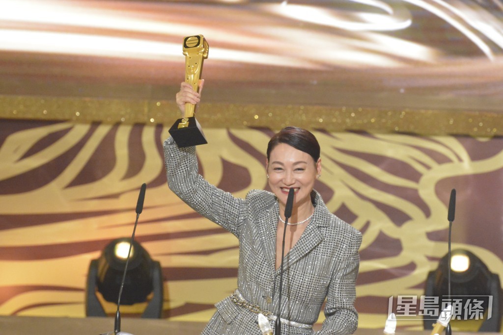 惠英紅除了是金像獎、金馬獎影后,亦是TVB視后。