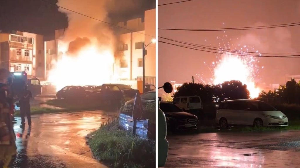 台南安南區空地廢棄物起火爆炸 釀13人受傷