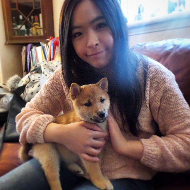 許美琪與她的愛犬。