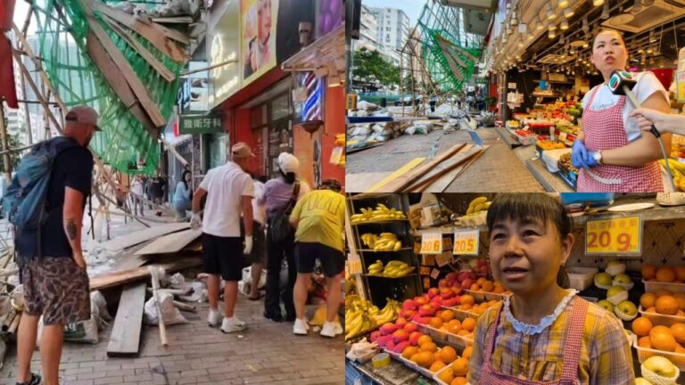 深水埗唐樓棚架倒塌 男工墮地被困 途人合力救援