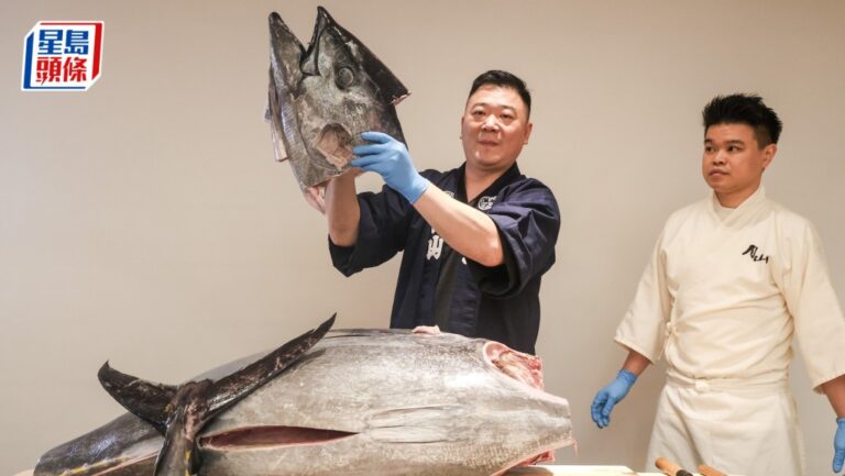 餐飲集團舉辦感謝祭 即場剖切巨型藍鰭吞拿魚並送出800萬餐飲獎賞