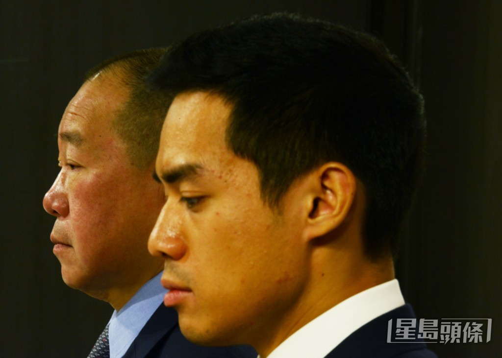 劉鑾鴻與兒子劉今晨的合照。