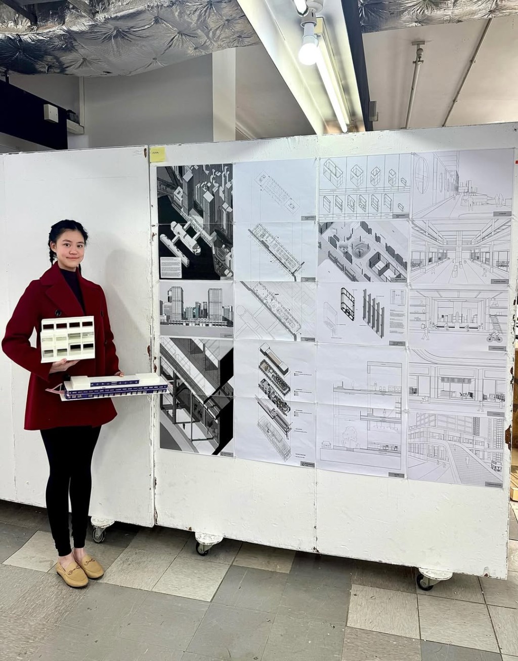 劉秀盈去年曾展出個人作品及設計圖。