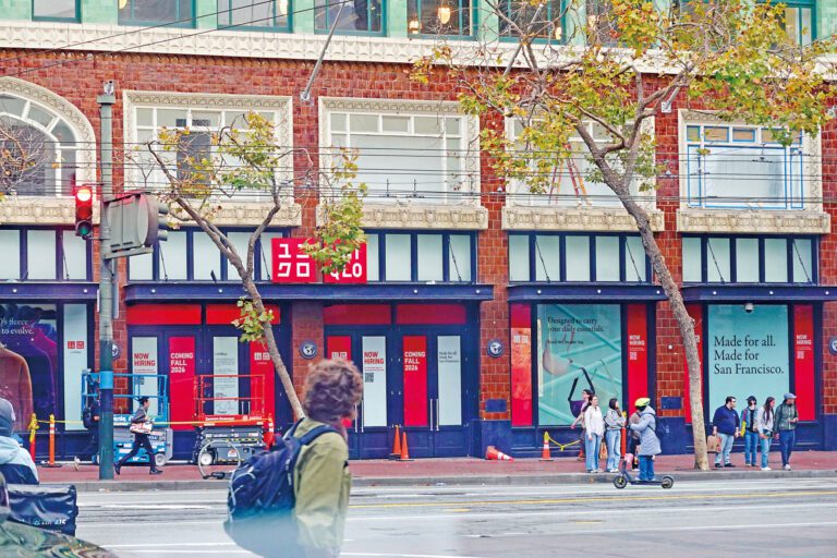 聯合廣場附近市場街路口的日本服裝品牌優衣庫即將回歸。本報資料圖/記者彭詩喬攝