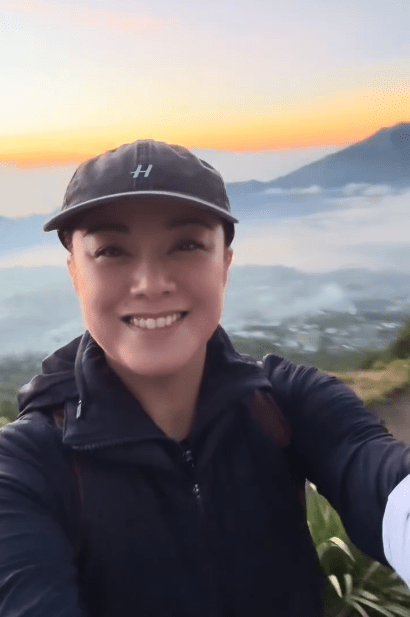 廖碧兒被指體態豐腴，展現幸福模樣。