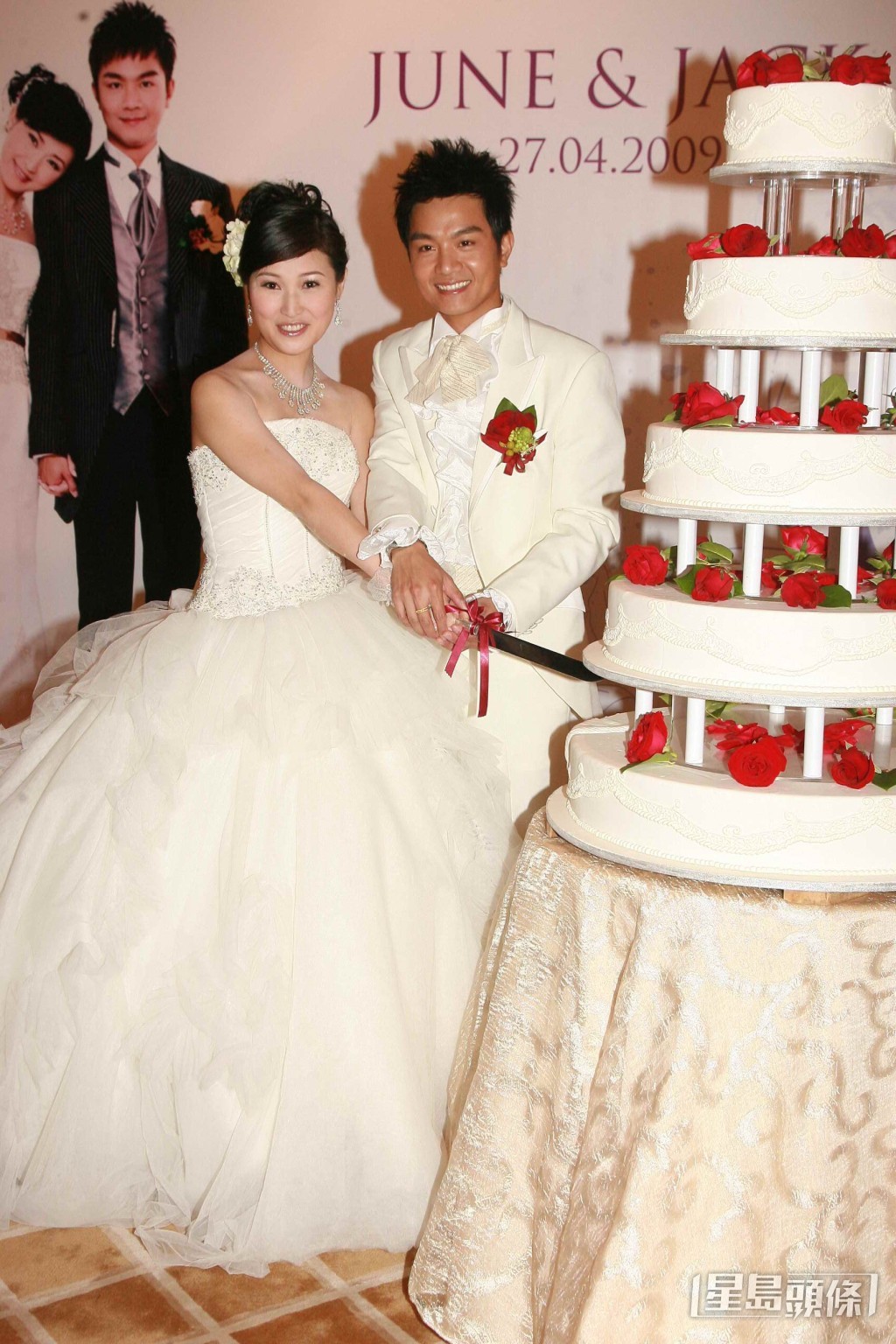 陳琪與胡諾言在2009年於半島酒店舉行婚禮。