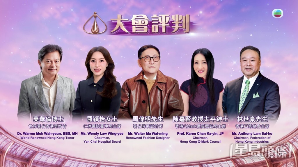 大會評判名單一覽。