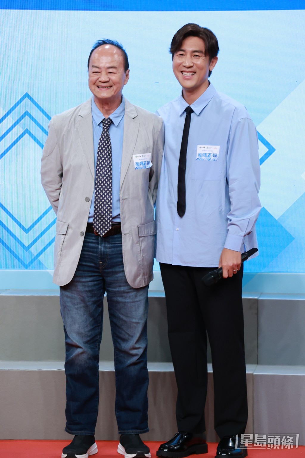 狄龍與譚俊彥父子同場,兩代型男氣場強勁。