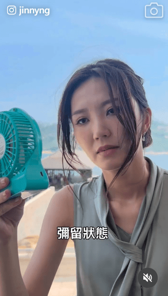 吳若希於社交平台Threads分享拍攝日常,提到炎熱天氣下感到辛苦。