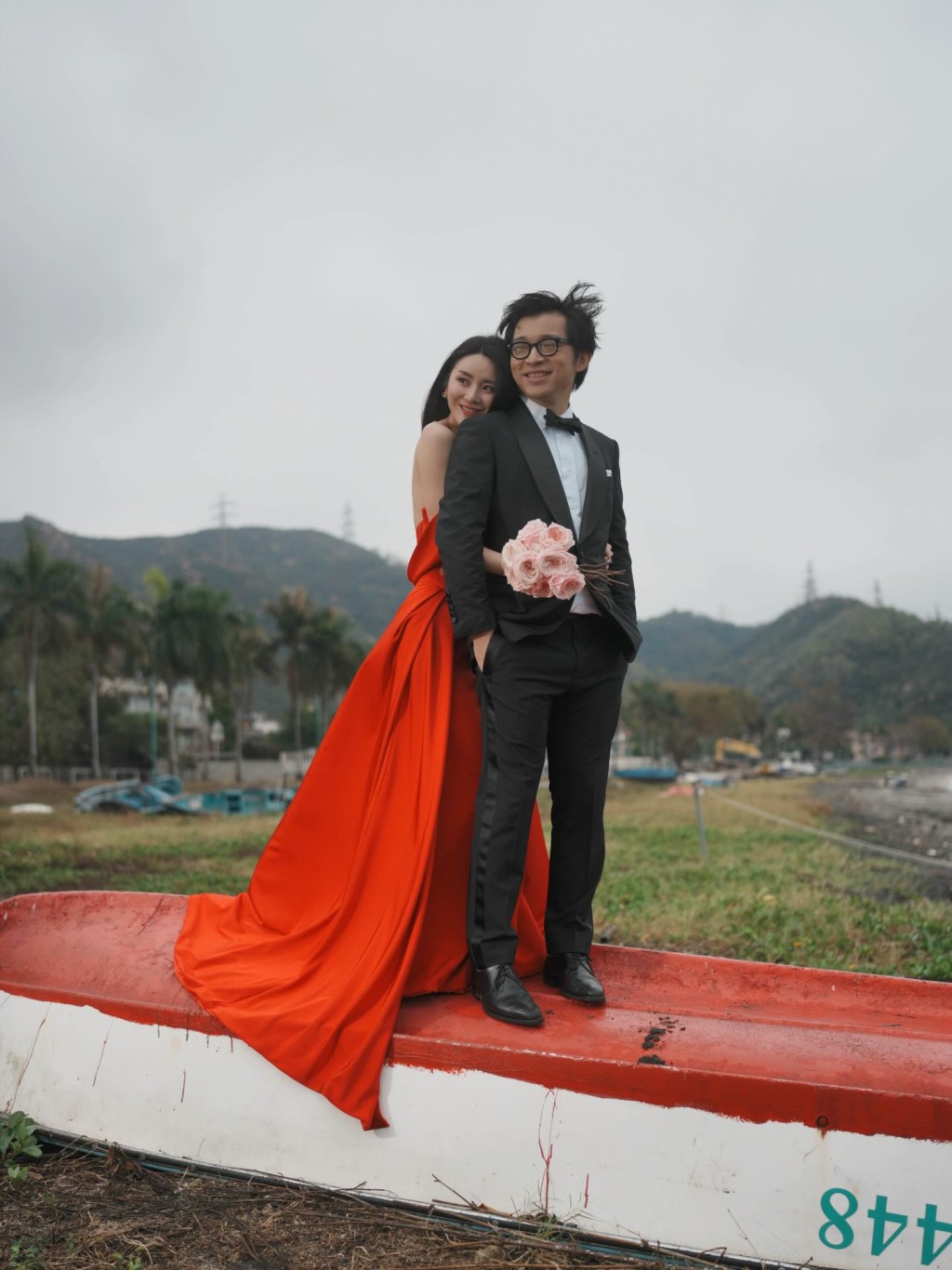 林作與裕美的婚紗照於數年前拍攝。