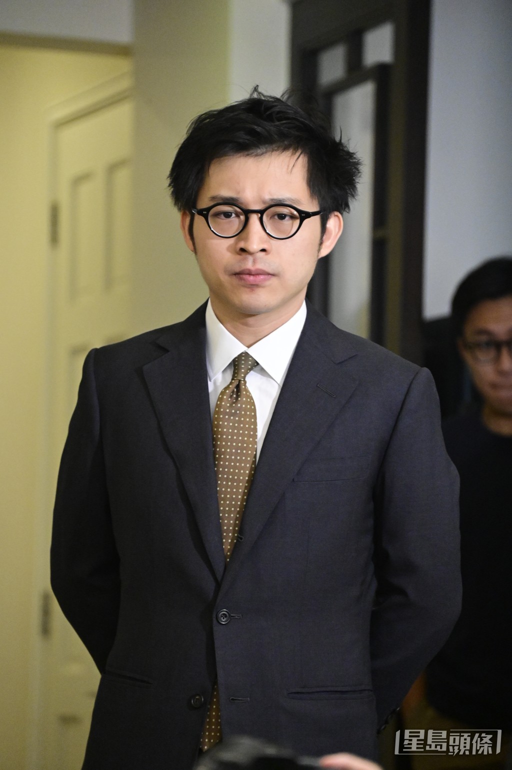 林作在2023年9月18日被捕後，於同月22日下午召開記者會。（資料圖片）