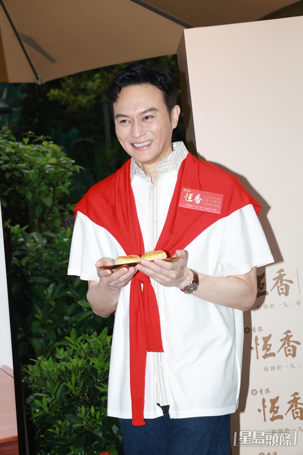 張智霖表示，兒子的首次登台演出就是他的生日禮物。 