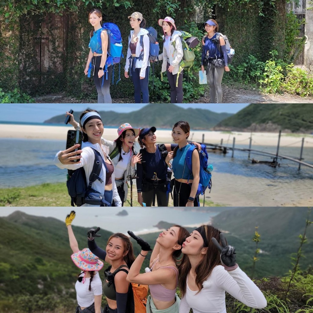 節目中四人以運動裝束挑戰不同山野。
