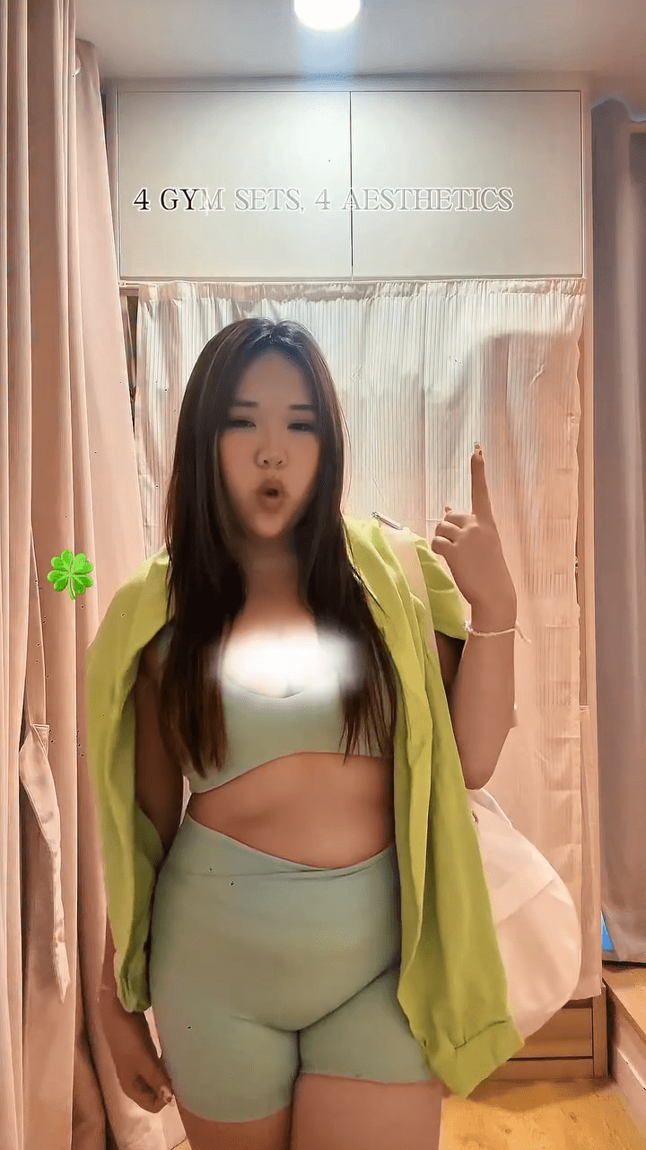 林霏兒在Instagram發布了一段展示身材的短片。