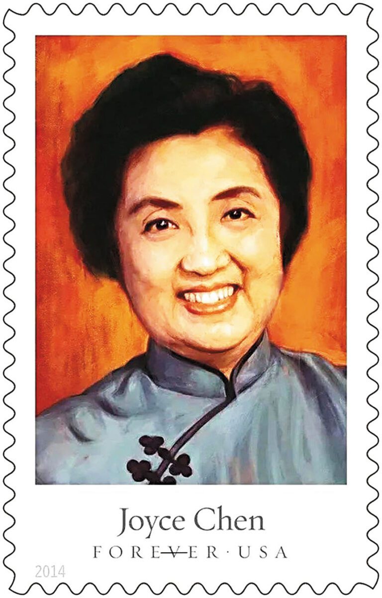 美國郵政局發行的廖家艾紀念郵票。檔案圖片