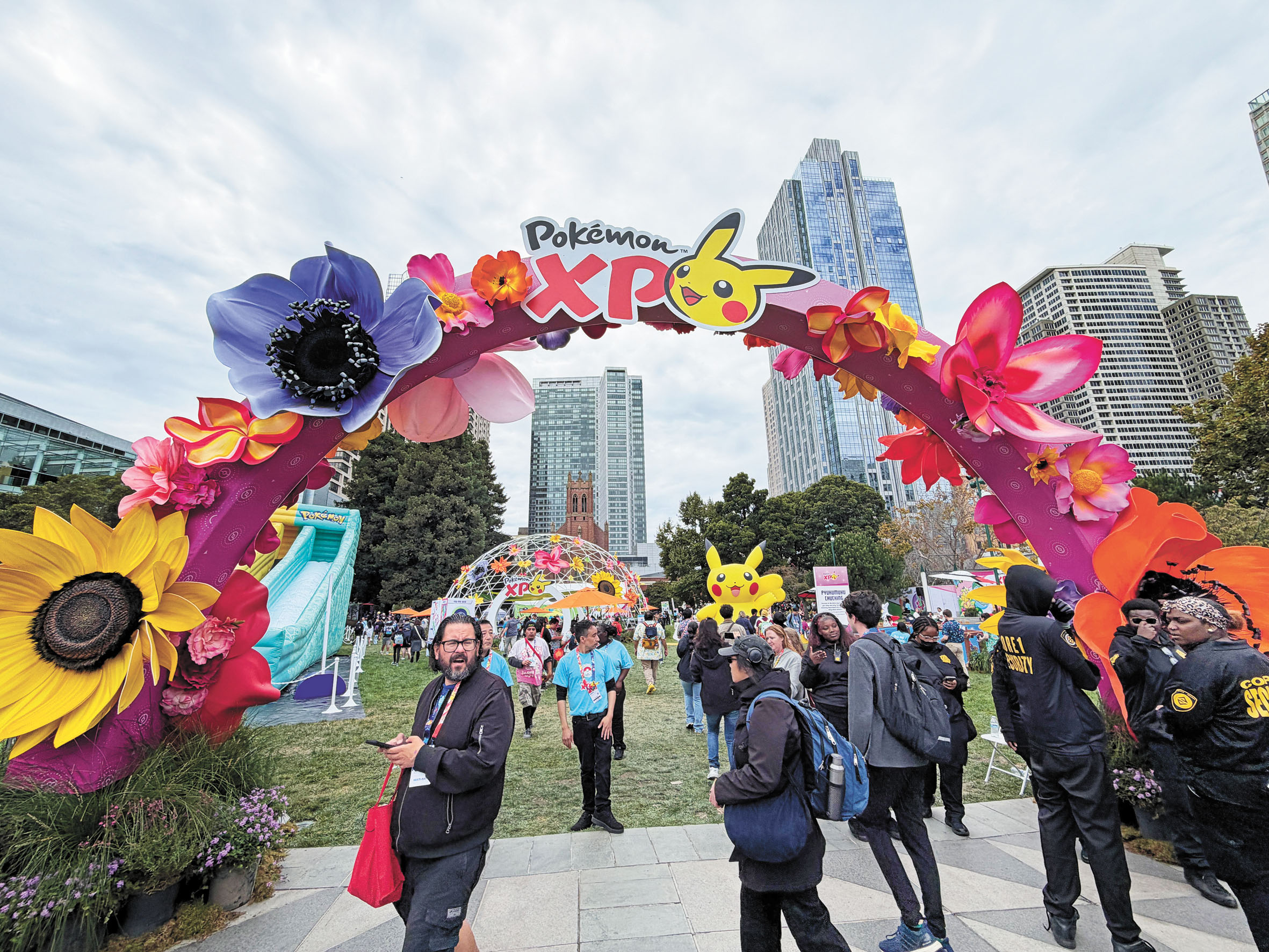 PokemonXP粉絲大會在芳草地花園設置大型主題展區。記者蘇婕雅攝