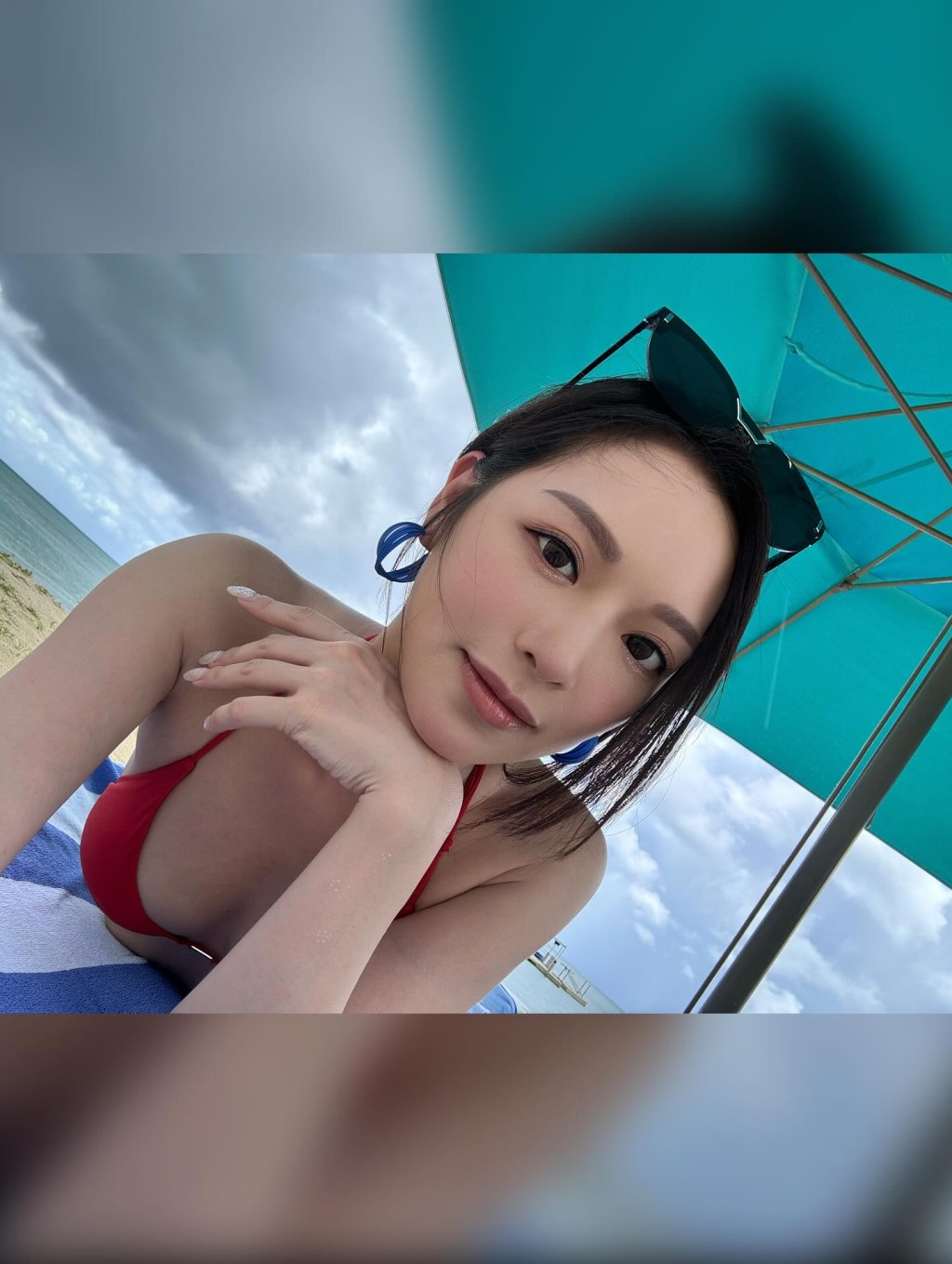 馮盈盈分享過泳裝照片。