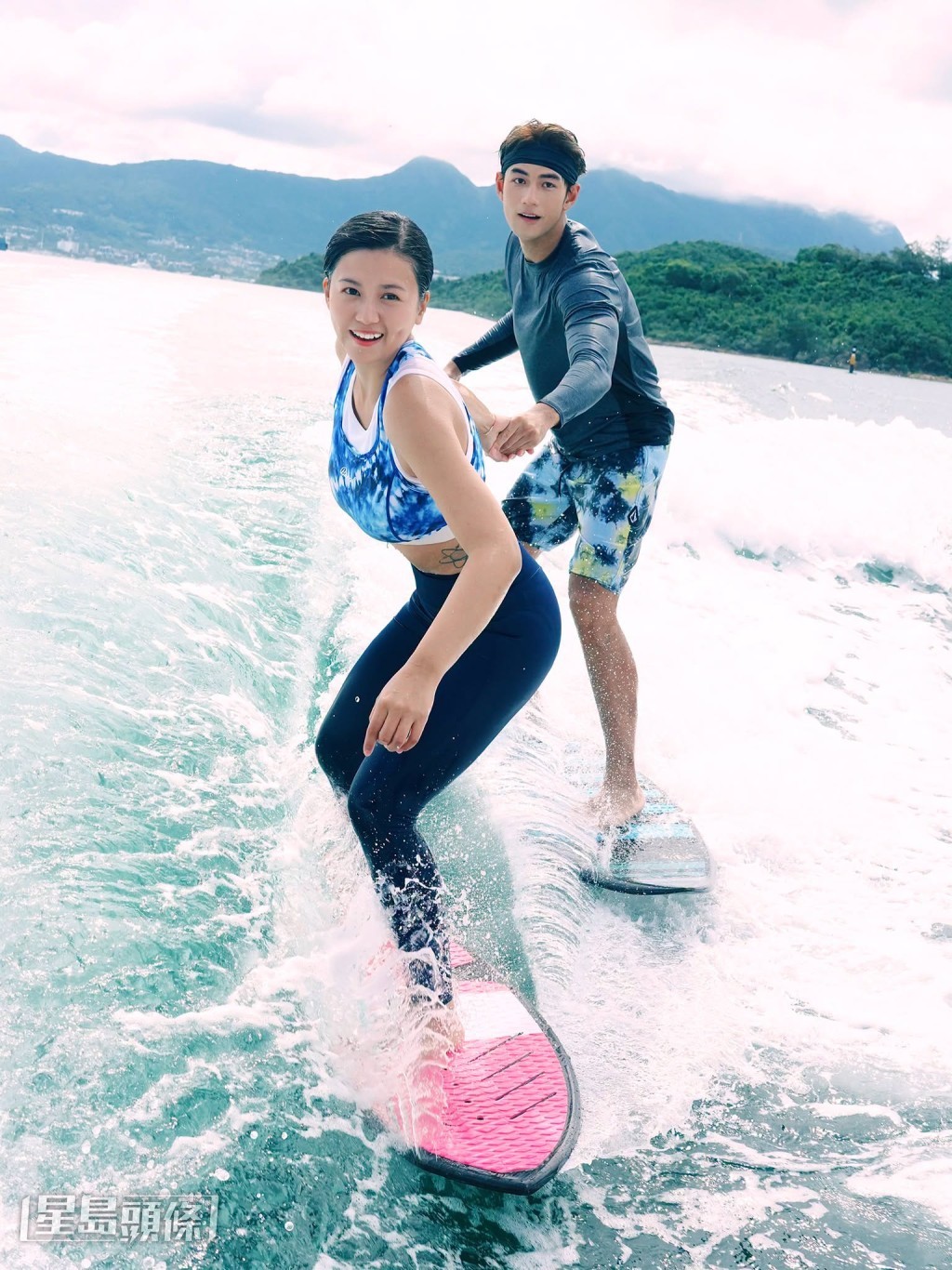 Jeffrey為拍戲初學wakesurf,但進步神速,獲楊偲泳稱讚為神童。