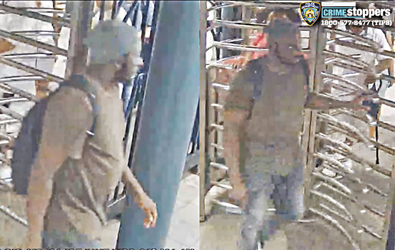 圖為涉案男嫌。NYPD