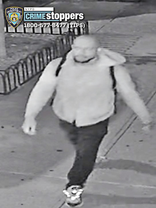 圖為涉案男嫌。NYPD