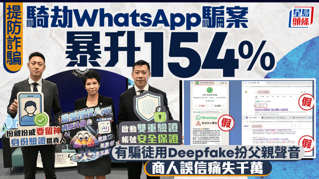 即時通訊軟件騎劫案按年倍升 警方剖析釣魚短訊及深偽語音詐騙手法