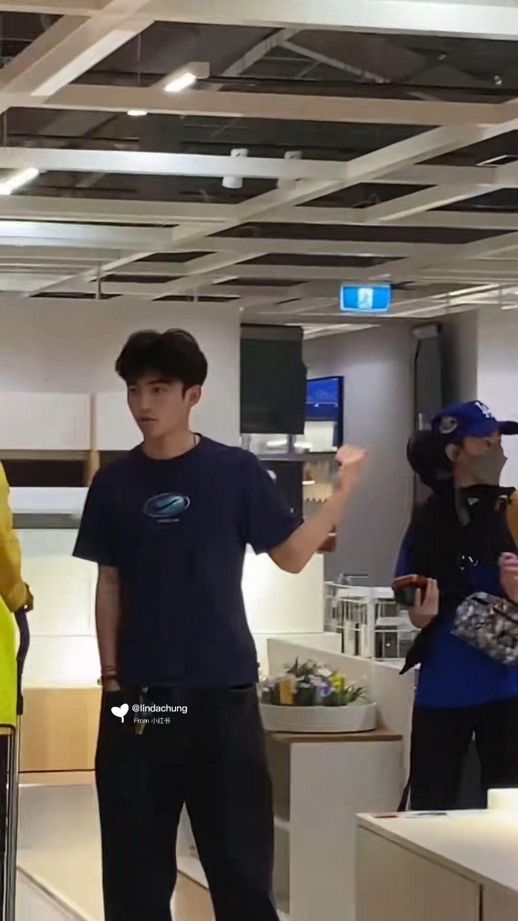 有網民曾在澳洲一間傢俬連鎖店巧遇張栢芝和Lucas。