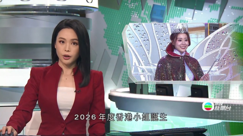 TVB主播林婷婷被網民指其外貌比應屆港姐三甲更出色。