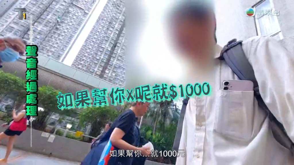 阿叔向節目組透露,店內有提供索價1,000元的「全包」性服務。