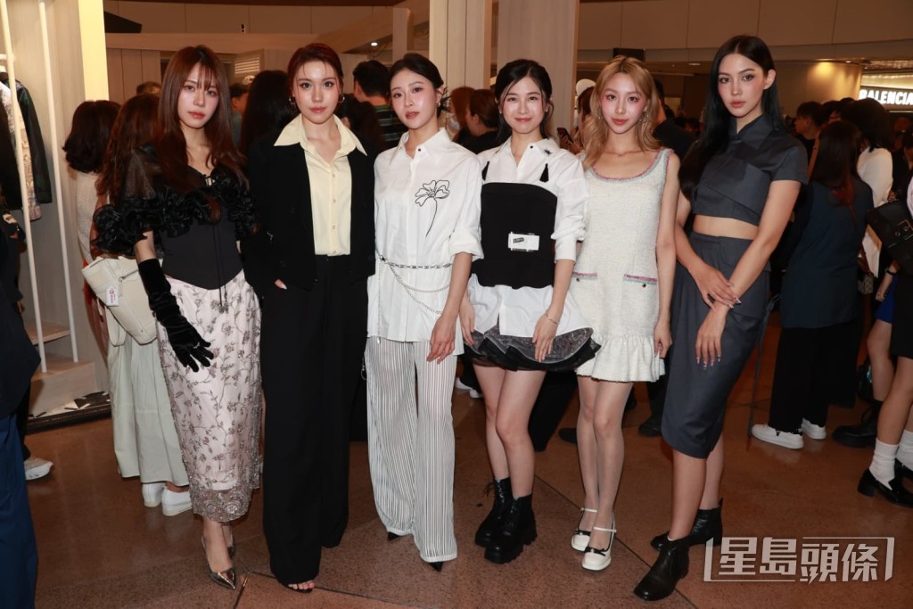 MYNT「魔音女團」六位成員一同出席時裝活動。