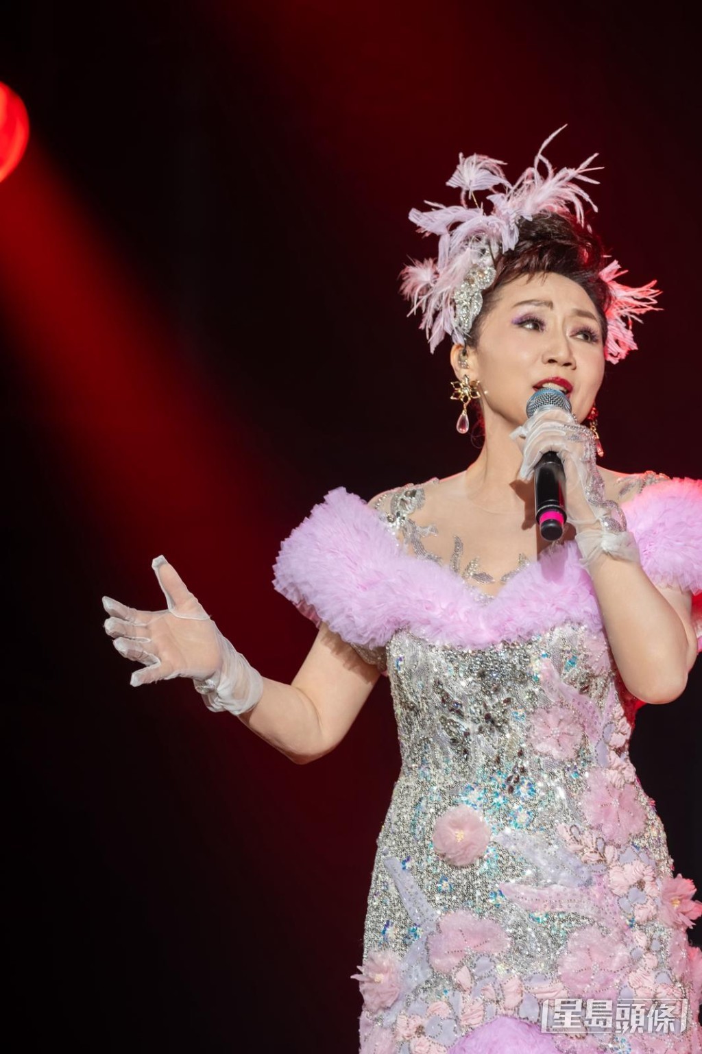 張德蘭演唱《浪子心聲》向填詞人黎彼得致意。
