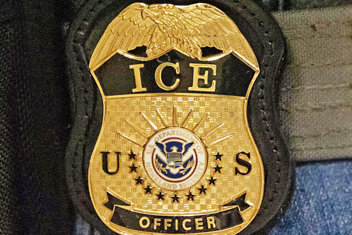 移民及海關執法局（ICE）配佩的徽章。美聯社
