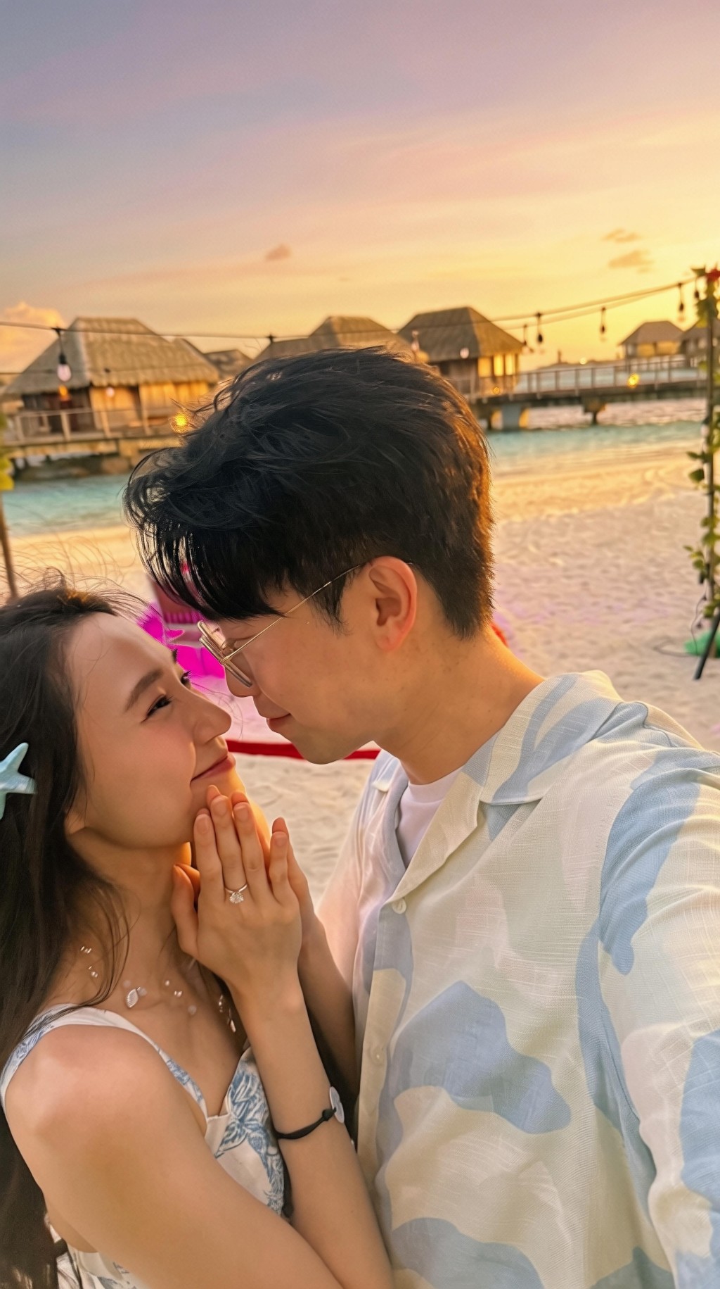 陸浩明早前已求婚成功。