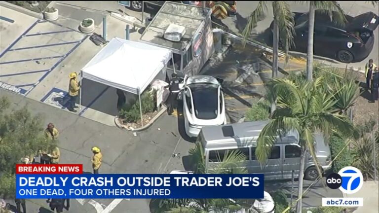 特斯拉在洛杉磯撞入Trader Joe’s附近保安亭 一死四傷